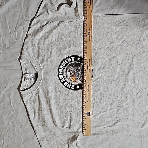 Hot Leathers Mens Lrg 2nd Amendment Down Flags' Eagle Double Sided L/Slv T-Shirt - Picture 9 of 14